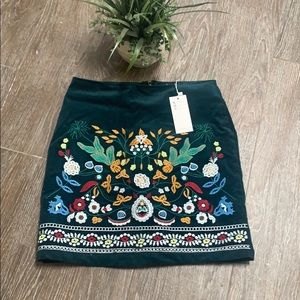 Embroidered skirt..